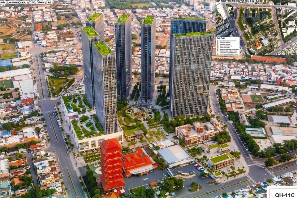 Phối cảnh minh họa khu vực điều chỉnh cục bộ dự án Vinhomes Kỳ Hòa gần khu dân cư hiện hữu